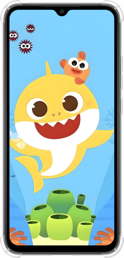 Силикон с усиленными углами чехол Бейби Шарк для Xiaomi Redmi 9C - 6303sp-2035 изображение 