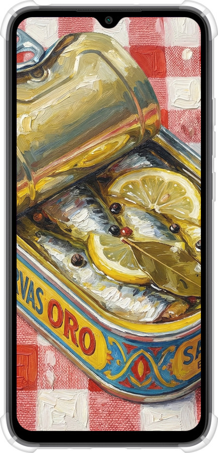 Силикон с усиленными углами чехол Vintage Sardine Tin Phone для Xiaomi Redmi 9C - 6772sp-2035 изображение 