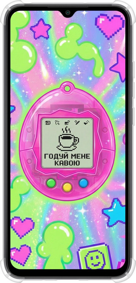 Силикон с усиленными углами чехол Y2K Aesthetic Retro Pet: Годуй мене кавою для Xiaomi Redmi 9C - 6784sp-2035 изображение 