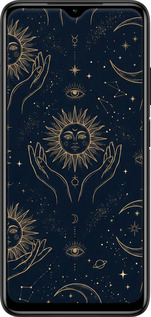TPU чехол Celestial Harmony: Sun & Moon Gold Mystic Pattern для Xiaomi Redmi 9T - 6778b-2257 изображение 