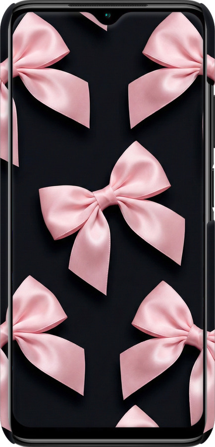 3D пластиковий матовий чехол Coquette Ribbons Dark Coquette для Xiaomi Redmi 9T - 6767m-2257 изображение 