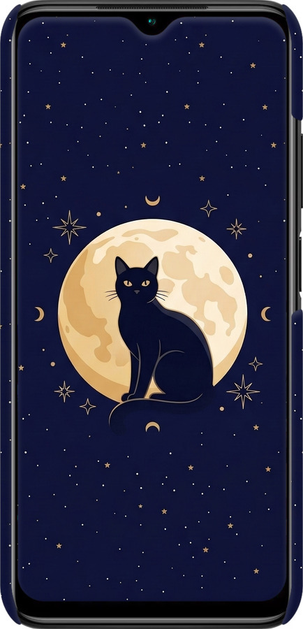 3D пластиковий матовий чехол Cute Cat Celestial/Witchy для Xiaomi Redmi 9T - 6787m-2257 изображение 