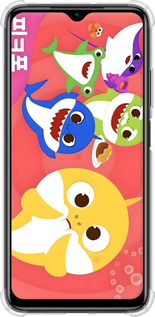 Силіконовий протиударний с посиленими кутами чехол Бейби Шаркс для Xiaomi Redmi 9T - 6305sp-2257 изображение 