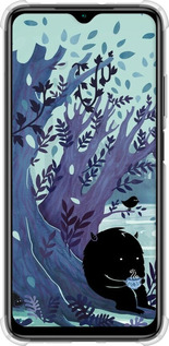 Силикон с усиленными углами чехол Арт принт Тихое место чая для Xiaomi Redmi 9T - 6544sp-2257 изображение 