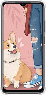 Силикон с усиленными углами чехол Корги 3 для Xiaomi Redmi 9T - 6707sp-2257 изображение 