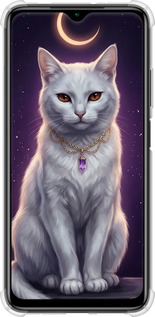Силіконовий протиударний с посиленими кутами чехол Mystic White Cat Gothic Dark Purple Gold для Xiaomi Redmi 9T - 6805sp-2257 изображение 