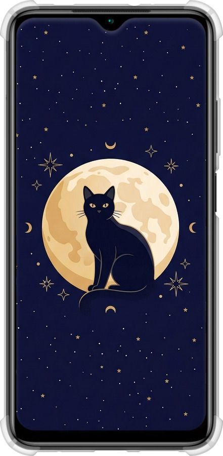 Силикон с усиленными углами чехол Cute Cat Celestial/Witchy для Xiaomi Redmi 9T - 6787sp-2257 изображение 