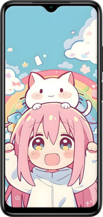 2D пластиковый чехол Девочка аниме радуга для Xiaomi Redmi 9T - 6304t-2257 изображение 