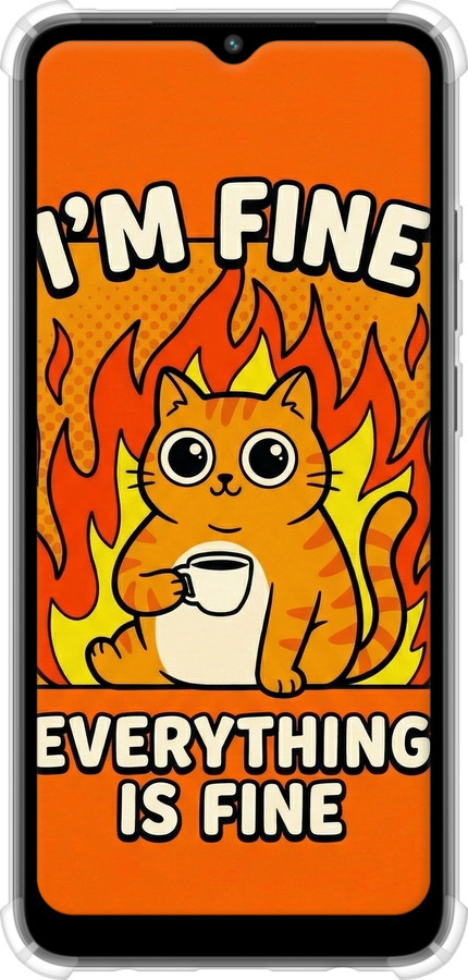 Силикон с усиленными углами чехол Funny Cat для Xiaomi Redmi A1 - 6786sp-2768 изображение 