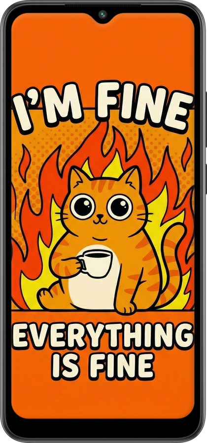 Силиконовый чехол Funny Cat для Xiaomi Redmi A1 - 6786u-2768 изображение 