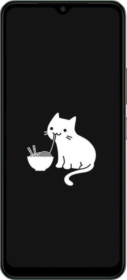 TPU чехол С милым котом на черном фоне для Xiaomi Redmi A3 - 6528b-3657 изображение 