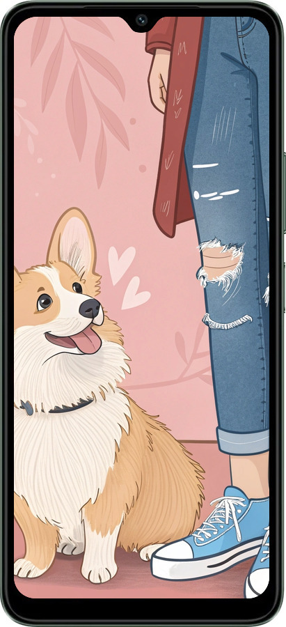 TPU чехол Корги 3 для Xiaomi Redmi A3 - 6707b-3657 изображение 