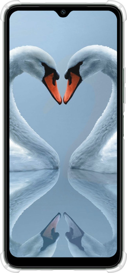 Силикон с усиленными углами чехол Лебеди для Xiaomi Redmi A3 - 6007sp-3657 изображение 