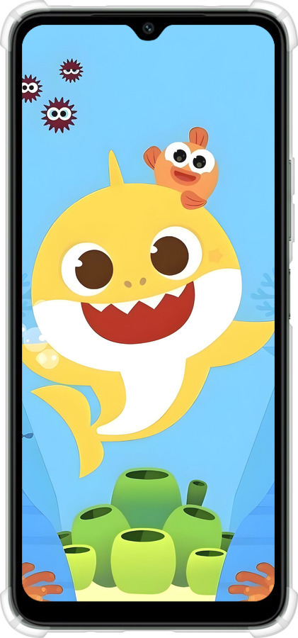 Силіконовий протиударний с посиленими кутами чехол Бейби Шарк для Xiaomi Redmi A3 - 6303sp-3657 изображение 