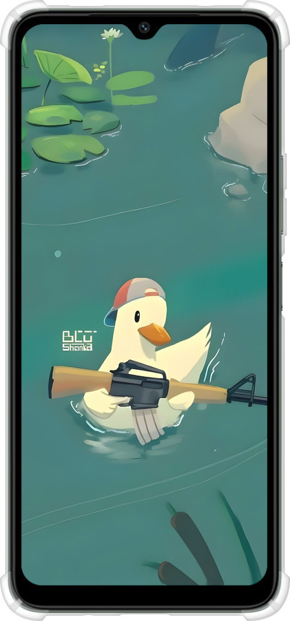 Силикон с усиленными углами чехол Уточка с автоматом для Xiaomi Redmi A3 - 6356sp-3657 изображение 