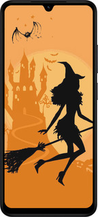 Силиконовый чехол Ведьма на метле для Xiaomi POCO C71 4G - 1184u-4146 изображение 
