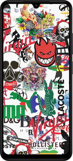 Силиконовый чехол Many different logos для Xiaomi Redmi A5 4G - 4022u-3926 изображение 