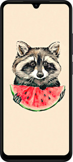 Силиконовый чехол Енотик с арбузом для Xiaomi Redmi A5 4G - 4605u-3926 изображение 