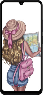 Силіконовий чехол Дівчина з картою для Xiaomi POCO C71 4G - 4704u-4146 изображение 