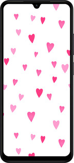 Силиконовый чехол Сердечки 2 для Xiaomi Redmi A5 4G - 4763u-3926 изображение 