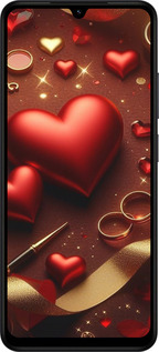 Силиконовый чехол Сердечки v3 для Xiaomi POCO C71 4G - 5833u-4146 изображение 