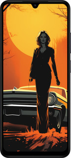 Силиконовый чехол Чехол для телефона Девушка возле автомобиля для Xiaomi POCO C71 4G - 5946u-4146 изображение 