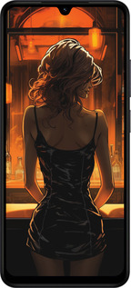 Силиконовый чехол Чехол для телефона Девушка в баре для Xiaomi POCO C71 4G - 5947u-4146 изображение 