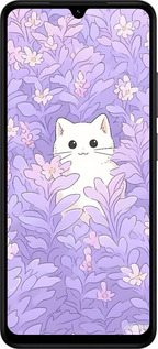 Силиконовый чехол Котик в цветах для Xiaomi Redmi A5 4G - 6390u-3926 изображение 