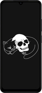 Силиконовый чехол С изображением кота и черепа для Xiaomi Redmi A5 4G - 6491u-3926 изображение 