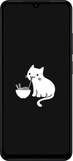 Силіконовий чехол Милий кіт на чорному фоні для Xiaomi Redmi A5 4G - 6528u-3926 изображение 