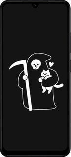 Силиконовый чехол Минималистичный арт: смерть и кошка для Xiaomi Redmi A5 4G - 6529u-3926 изображение 