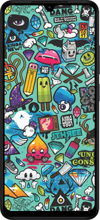 Силіконовий чехол Стікер бомбінг 1 для Xiaomi Redmi A5 4G - 693u-3926 изображение 