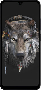 Силіконовий чехол Вовк-меломан для Xiaomi Redmi A5 4G - 875u-3926 изображение 