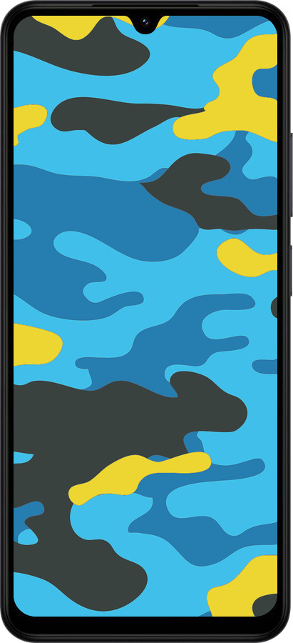 Силіконовий чехол Жовто-блакитний камуфляж для Xiaomi Redmi A5 4G - 1084u-3926 изображение 