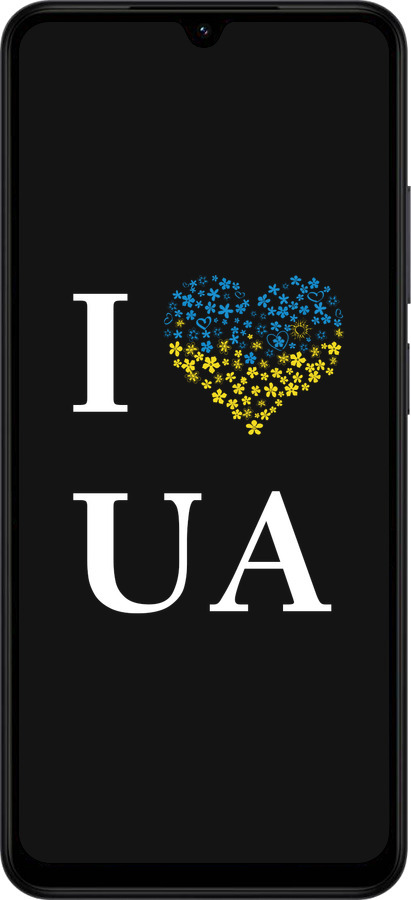 Силиконовый чехол I love UA для Xiaomi POCO C71 4G - 1112u-4146 изображение 