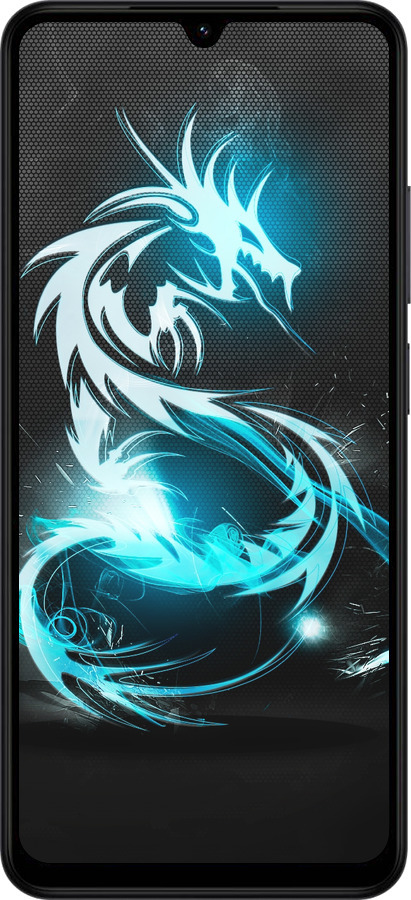 Силиконовый чехол Бело-голубой огненный дракон для Xiaomi Redmi A5 4G - 113u-3926 изображение 