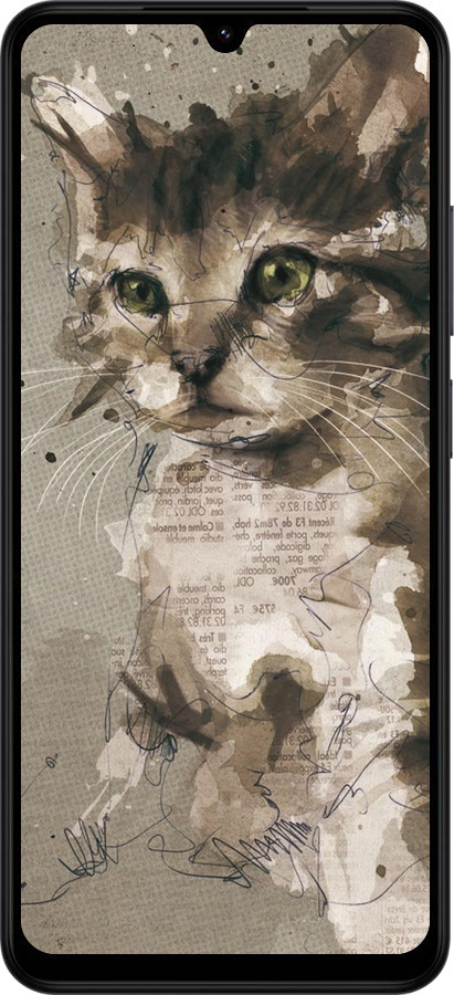 Силіконовий чехол Кошеня з плям і ліній для Xiaomi POCO C71 4G - 119u-4146 изображение 