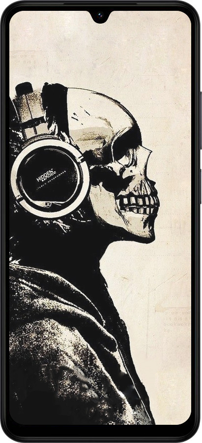 Силіконовий чехол Скелет-меломан v2 для Xiaomi POCO C71 4G - 1200u-4146 изображение 