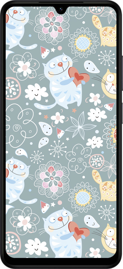 Силиконовый чехол Котята v3 для Xiaomi Redmi A5 4G - 1223u-3926 изображение 