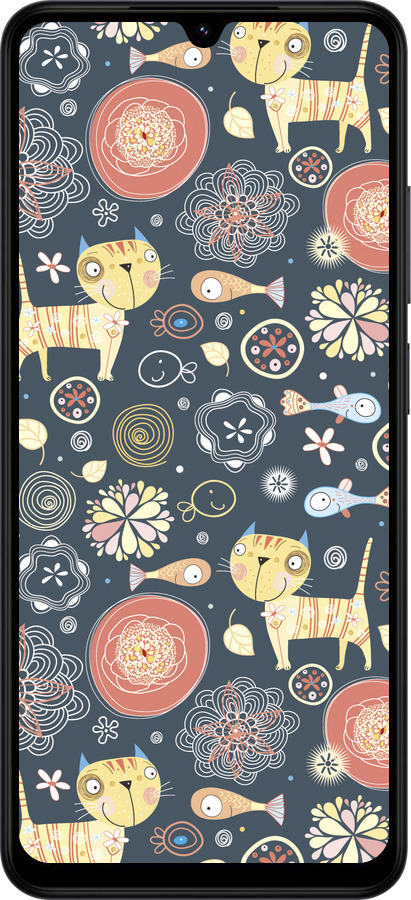 Силіконовий чехол Кошенята v4 для Xiaomi POCO C71 4G - 1224u-4146 изображение 