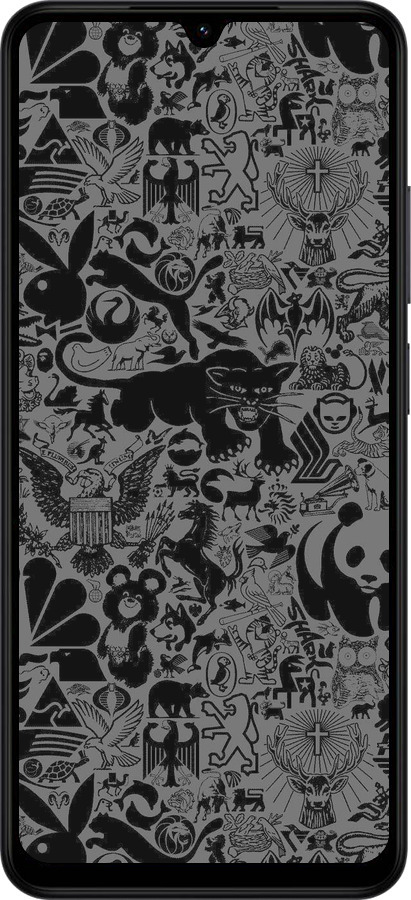 Силіконовий чехол Чорно-сірий стікер бомбінг для Xiaomi Redmi A5 4G - 2432u-3926 изображение 