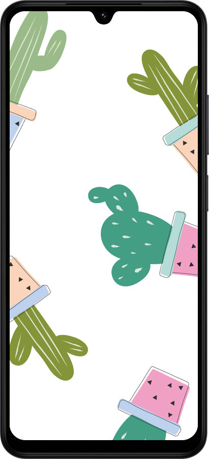 Силиконовый чехол Кактусы в горшочках для Xiaomi Redmi A5 4G - 3968u-3926 изображение 