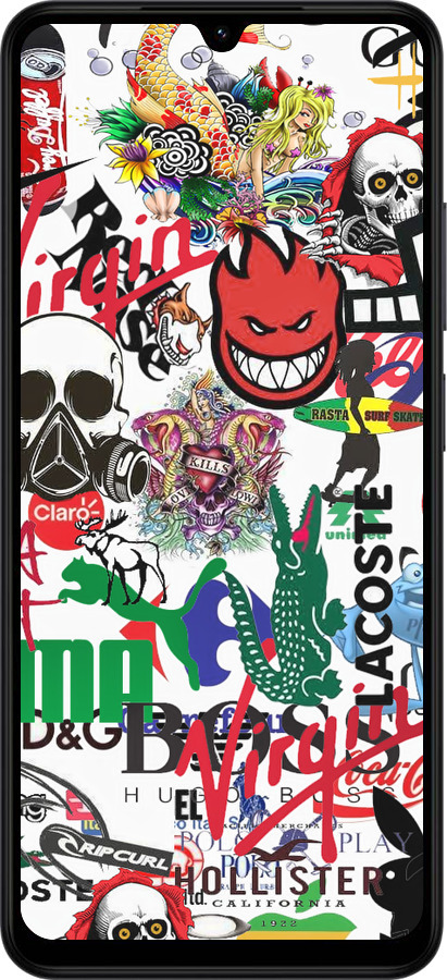 Силиконовый чехол Many different logos для Xiaomi Redmi A5 4G - 4022u-3926 изображение 