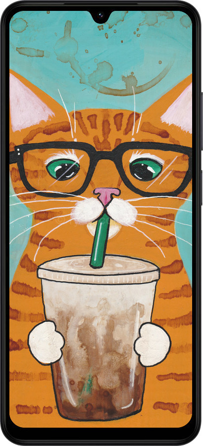 Силіконовий чехол Зеленоокий кіт в окулярах для Xiaomi Redmi A5 4G - 4054u-3926 изображение 