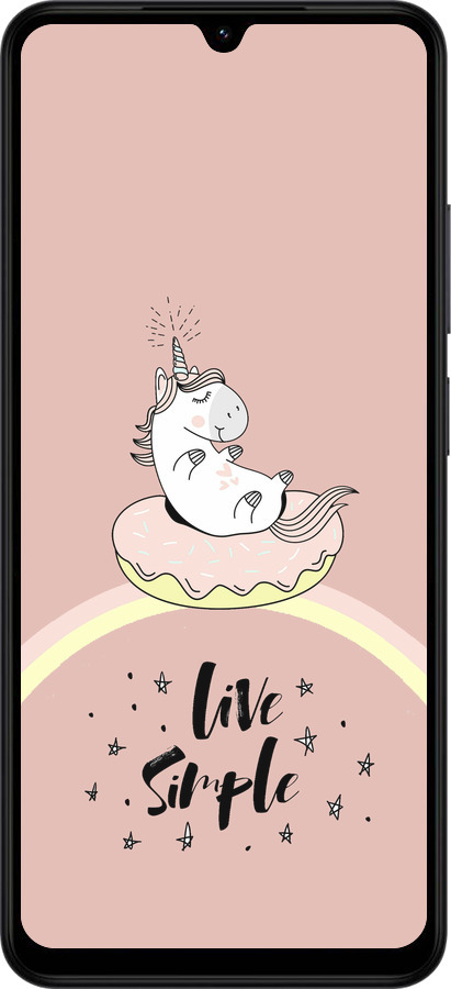 Силиконовый чехол Единорожка в пончике для Xiaomi Redmi A5 4G - 4282u-3926 изображение 