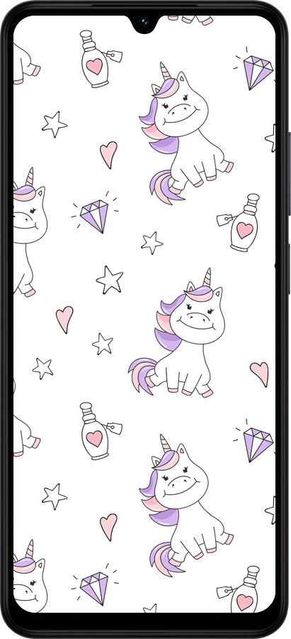 Силиконовый чехол Единорожка v2 для Xiaomi Redmi A5 4G - 4703u-3926 изображение 