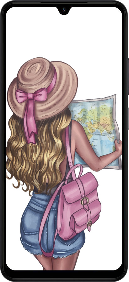 Силіконовий чехол Дівчина з картою для Xiaomi POCO C71 4G - 4704u-4146 изображение 