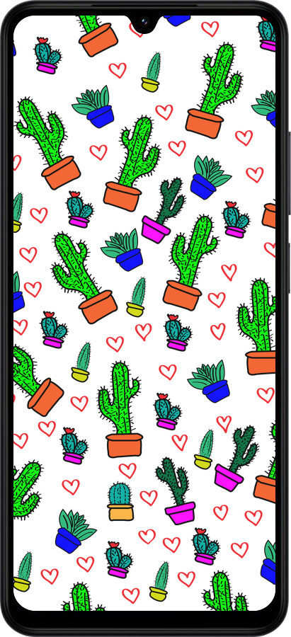 Силіконовий чехол Кактуси 4 для Xiaomi Redmi A5 4G - 4856u-3926 изображение 