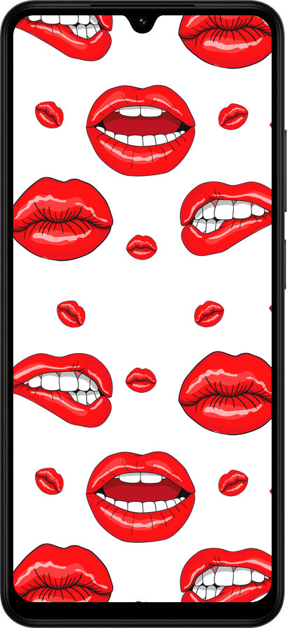 Силіконовий чехол Губи v3 для Xiaomi Redmi A5 4G - 5477u-3926 изображение 