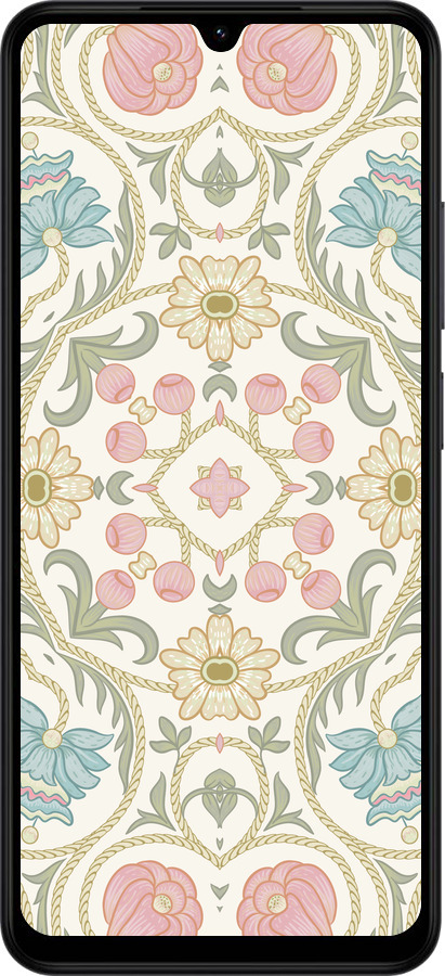 Силиконовый чехол Цветочный орнамент v2 для Xiaomi POCO C71 4G - 5513u-4146 изображение 
